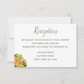 Gold Roos Reception Kaart (Voorkant)