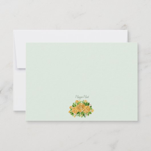 Gold Roos Reception Kaart (Achterkant)