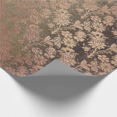 Gold Roos Royal Chic Foxier Blush Powder Floral Cadeaupapier (Hoek)