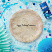 Gold Roos roze luipaard afdrukken Papieren Bordje (Feest)