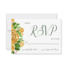 Gold Roos RSVP-kaart