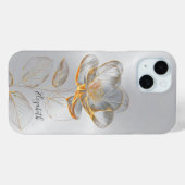 Gold Roos Silver Naam toevoegen Case-Mate iPhone Case (Achterkant (horizontaal))