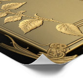 Gold Roos Sjabloon Achtergrond Aangepast Poster (Hoek)