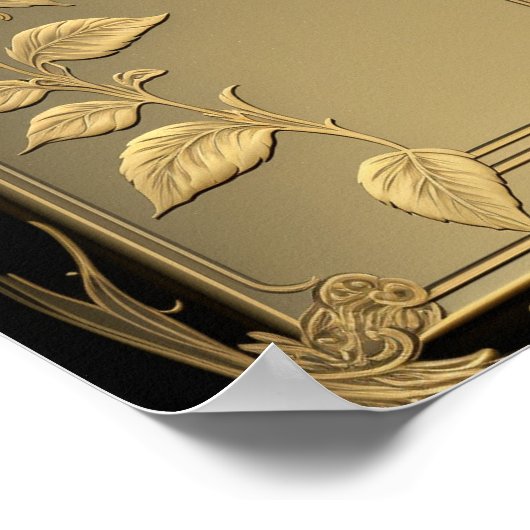 Gold Roos Sjabloon Achtergrond Aangepast Poster (Hoek)