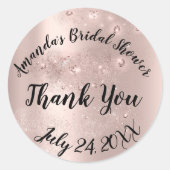 Gold Roos Spark Hartelijk dank, fijn Vrijgezellenf Ronde Sticker (Voorkant)