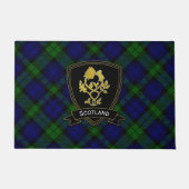 Gold Roos Thistle Tartan Pset Deurmat (Voorkant)