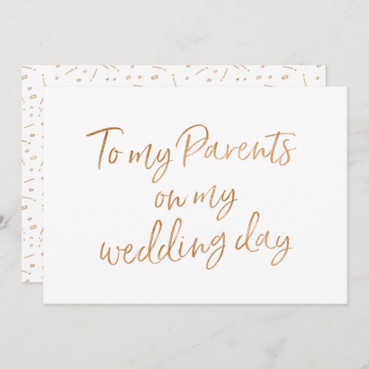 Gold Roos voor mijn ouders Kaart (Voorkant / Achterkant)