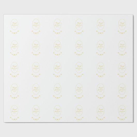 Gold Roos Wedding Cadeaupapier (Vlak)