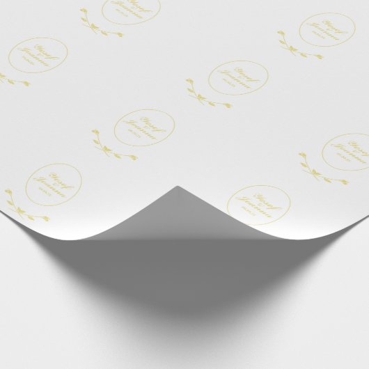 Gold Roos Wedding Cadeaupapier (Hoek)