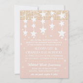 Gold Roos Wedding Chalkboard onder de sterren Kaart (Voorkant)