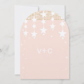 Gold Roos Wedding Chalkboard onder de sterren Kaart (Achterkant)