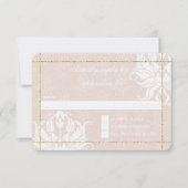 Gold Roos Wedding Millennial Blush Coral Pink RSVP (Voorkant)