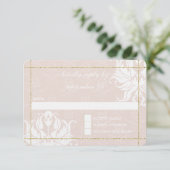 Gold Roos Wedding Millennial Blush Coral Pink RSVP (Staand voorkant)