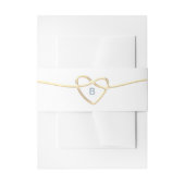 Gold Rope Heart Wedding Belly Band Uitnodigingen Wikkel (Voorkant Voorbeeld)