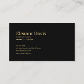 Gold Rose Floral and Midnight Mountain Scene Visitekaartje (Achterkant)