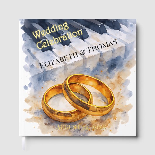  Gold Rose  Rings  Timeless Sophisticated Elegant Gastenboek (Voorkant)