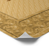 Gold Rosebuds Floral  Wedding Poster (Hoek)