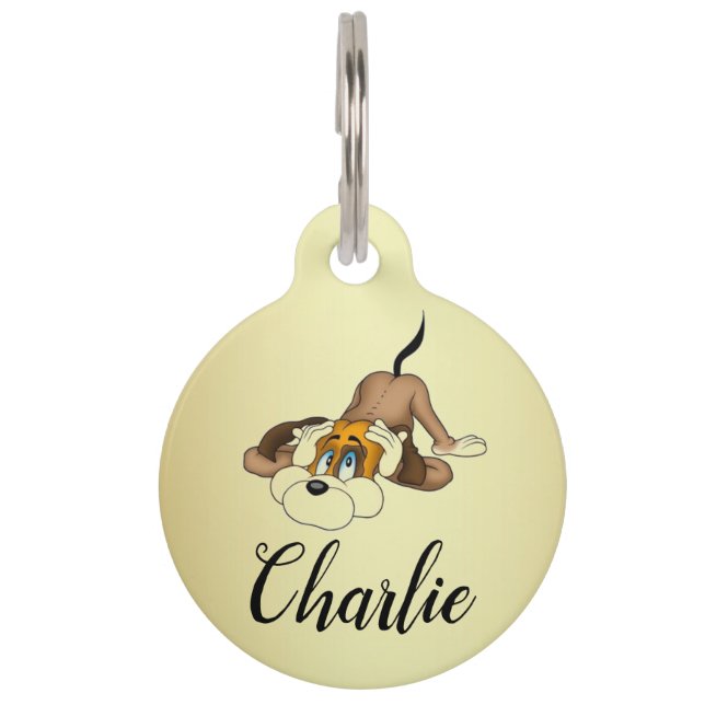 Gold Round Custom Pet Tag/Quote Huisdierpenning (Voorkant)