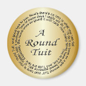 Gold Round Tuit Magneet (Voorkant)
