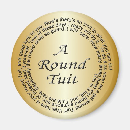 Gold Round Tuit Magneet (Voorkant)