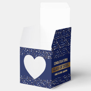 Gold Royal Blue Afstuderen jaar Bedankdoosjes