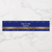 Gold Royal Blue Afstuderen persoonlijke klasse van Waterfles Etiket (Enkel label)