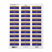 Gold & Royal Blue Crown Uitnodiging voor verjaarda Etiket (Full Sheet)