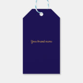 Gold & Royal blue MerryChristmas relatiegeschenk l Cadeaulabel (Achterkant)