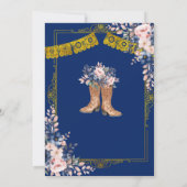 Gold Royal Blue Senor of Senorita Genderonthulling Kaart (Achterkant)