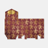 Gold Royal Burgunde Lions Favor Bedankt Bedankdoosjes (Uitgevouwen)