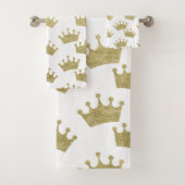 Gold Royal Crowns Fairytale Prince Storybook Bad Handdoek (Insitu)