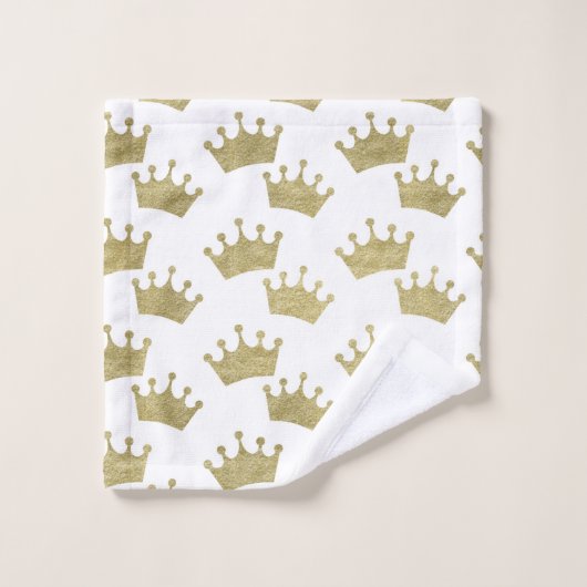 Gold Royal Crowns Fairytale Prince Storybook Bad Handdoek (Wasdoekje)