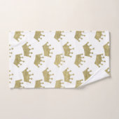 Gold Royal Crowns Fairytale Prince Storybook Bad Handdoek (Handdoek)