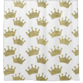 Gold Royal Crowns Fairytale Prince Storybook Douchegordijn (Voorkant)