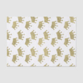Gold Royal Crowns Sprookjesprinses Baby shower Tissuepapier (Voorkant)