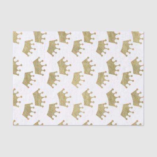 Gold Royal Crowns Sprookjesprinses Baby shower Tissuepapier (Voorkant)