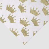 Gold Royal Crowns Sprookjesprinses Baby shower Tissuepapier (Detail)