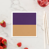 Gold & Royal Paars Stripe Birthday Party Servet (Insitu)