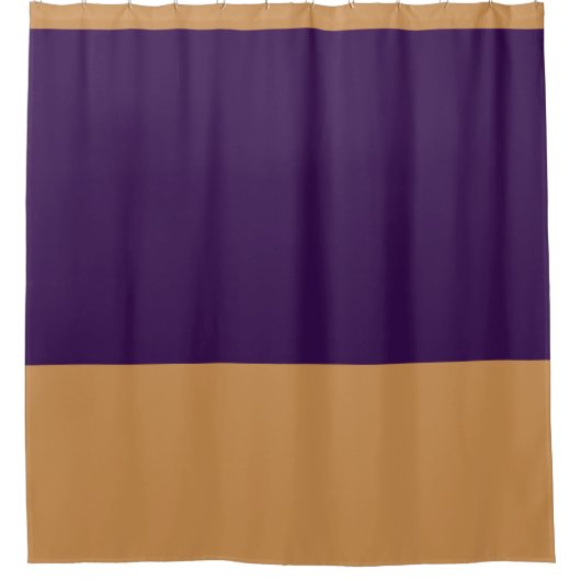 Gold & Royal Paars Stripe Douchegordijn (Voorkant)