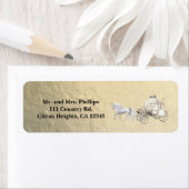 Gold Royal Princess Storybook Carriage & Unicorn Etiket (Insitu)