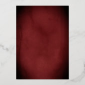 Gold Royal Red Elegant  Quinceanera Folie Uitnodiging (Achterkant)