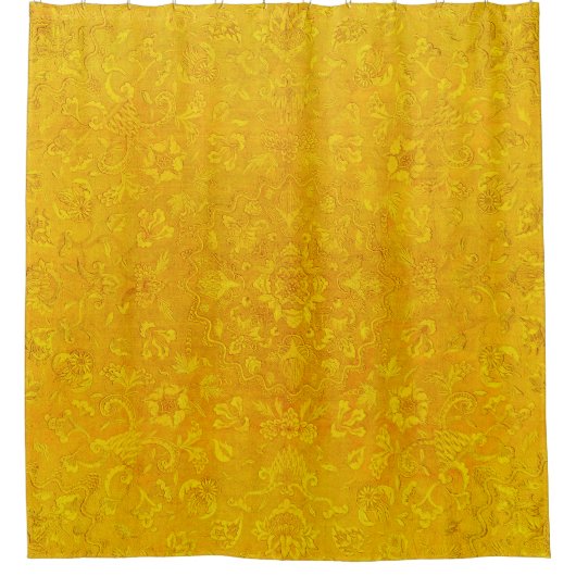 Gold Royal Tegel Wallpaper Pattern Douchegordijn (Voorkant)