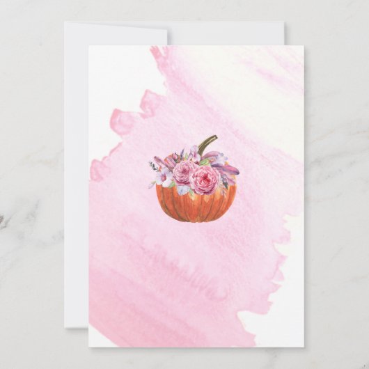 Gold & Roze Baby shower Kaart (Achterkant)