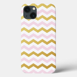 Gold & Roze Chevron Pattern iPad Case