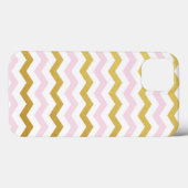 Gold & Roze Chevron Pattern iPad Case (Achterkant (horizontaal))