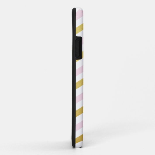 Gold & Roze Chevron Pattern iPhone Case (Achterkant/rechts)