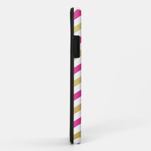 Gold & Roze Chevron Pattern iPhone Case (Achterkant/rechts)