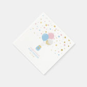 Gold, roze en blauw Baby shower Napkin onthullen Servet (Hoek)