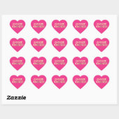 Gold roze kies kleur hart sticker (Vel)