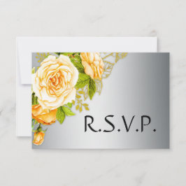 Gold Rozen en Silver Wedding RSVP